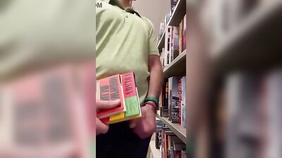 Thick Cock College Boy Beats Off in Campus Library