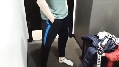 Double Threesome in Public Dressing Room: Explosive Cum Shots with Bogota Twinks