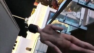 Swiss Teen - Nude Balkony Walk in Vegas: Public Outdoor Cock Show