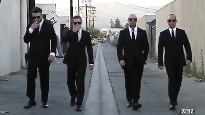 Gangbanged Abduction: Four Guys Take Turns on Fucking the Blonde Hunks Mouth and Ass!