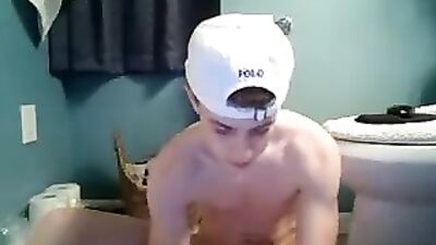 Muscle Flexing Futon Boys Web-Cam Solo