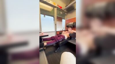 Jerking with Friends on the Train - Amateur Big Cocks Public Outside Straight Boys