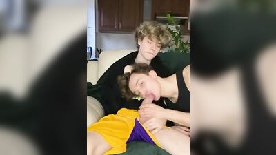 Blond Twink Oral Delights with Young Blowjobs!