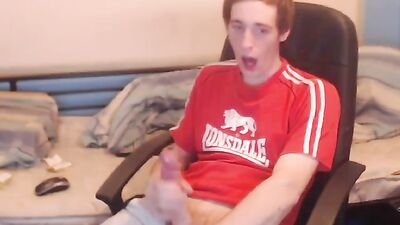 Red Hot English Redhead Web-Cam Handjob with Twink Porn! Experience the hottest gay porn video with an English redhead and his webcam twink partner in a steamy handjob scene!