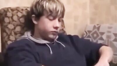 Russian Jizz Frenzy - Hairy Young Teen Anal and Jerks Off!