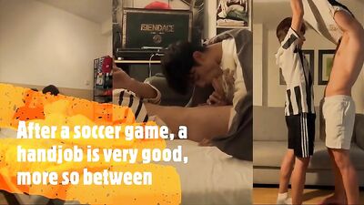 Soccer Twinks Post-Game Handjob Fest!