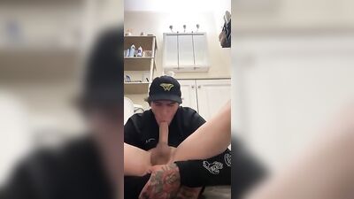 Tatted Twink Self Sucks: No Cum 247!
