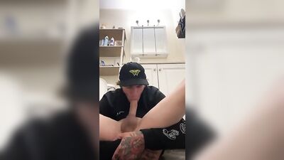 Tatted Twink Self Sucks: No Cum 247!