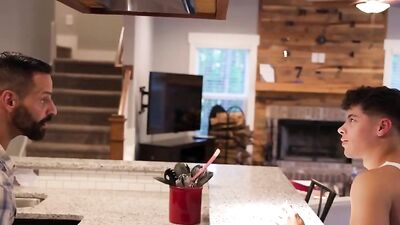 Gay Threesome: Bareback with Step-Son and Daddy!