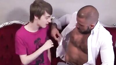Red Hot Stepdad: Boy in Red Shirt Gets Fucked by Daddy!
