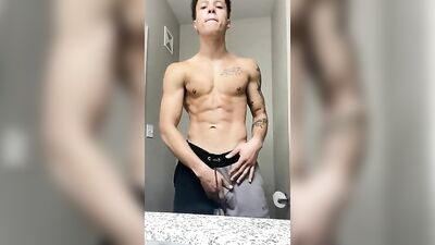 Gay Muscle Stud Jizzing in the Shower! A Hot and Steamy Showdown with Rough Sex and Raw Cumshots