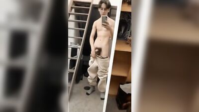18 Today: Amateur Solo Web-Cam Birthday Clip Turns Hot Gay Porn Video!