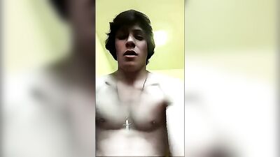 AI Enhanced Dorm-room Cumming College Twink - Better Quality Gay Video