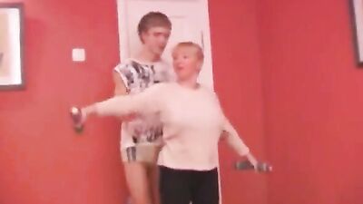 ST8 Blonde Russian Twink Fucks Woman PLOK