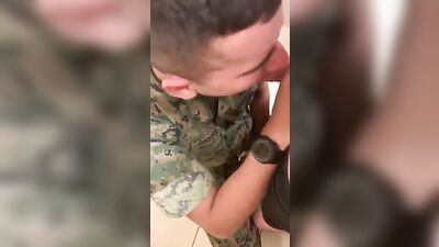 Got Mouthful Of Cum: Twink Latin Soldiers Selfies Oral Web-Cam