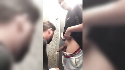 Gay Porn Video: Hot Boy in Bathroom! Cum Shots and Public Outdoor Oral