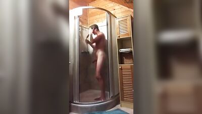 Cumming in the Shower with Big Bonners Cute Blonde Fitness Model