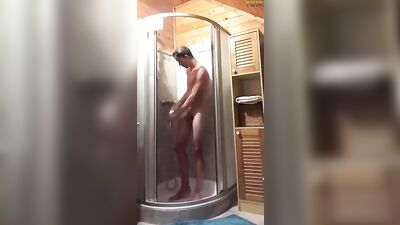 Cumming in the Shower with Big Bonners Cute Blonde Fitness Model