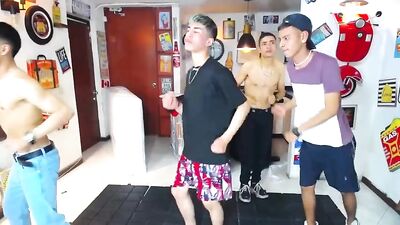 Hot Latin Boys in Room Show Cam Fuck: Web-Cam Sex Porn Group Action
