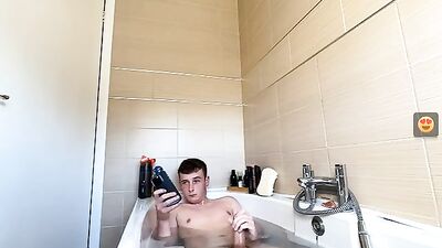 British Boys Bath Cum Show: Straight Telegram Fan in Roxaskingdoms Porn