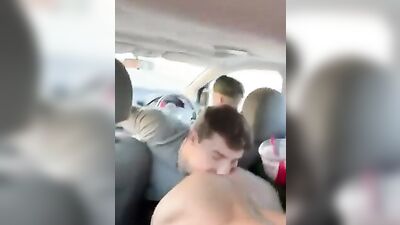 Car Rimming Orgy with Twink Boys in Public!