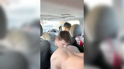 Car Rimming Orgy with Twink Boys in Public!