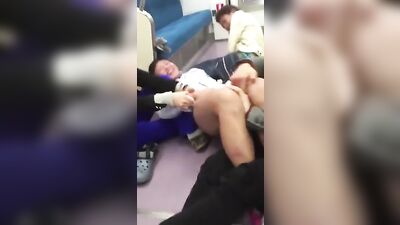 Japanese Boy Stripped in Metro Fun Twinks - Action Asian Adventure