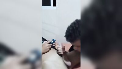 Gay Blowjob Ignored - I Love How the Top Is Just Not Paying Any Attention!