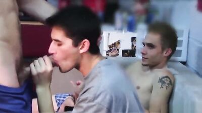 Drunk Frat Boys Cum Party - First Time Oral Action