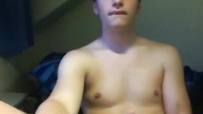 Belgian Cutie Jerks Off in Bedroom Web-Cam Gay Porn