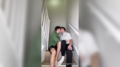 Twinks Sex on The Stairs Cum: BOYS PORN - Raw Amateur Ass Play and Big Cocks Cum Shots