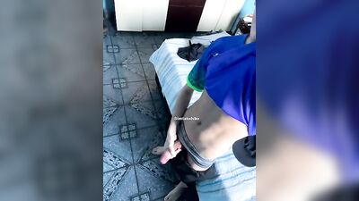 Novinho Latino: The Exhibitionist Handjob Solo Boy!