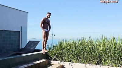 Backyard Bareback Hunk Gay Porn! Action, Big Cocks and Cum Shots