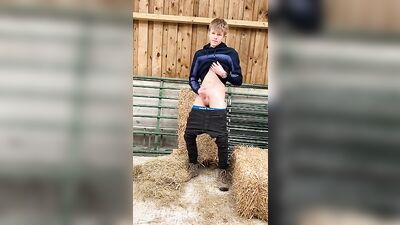 Country Cum Boys: Amateur Outdoor Public Sex in the Hay