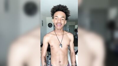 Black Twink Explosion - Jerking Off and Cumming Hard!