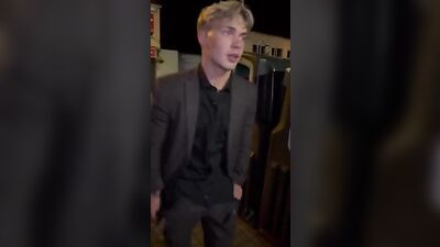 Blindfolded Public Handjob Bliss with Young Amateur Blond!