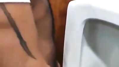 Gay Porn: Cumming Latino Handjobs in Public Urinals 2