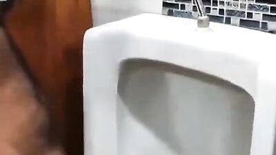 Gay Porn: Cumming Latino Handjobs in Public Urinals 2