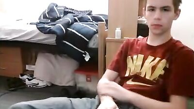 Teenage Boner Webcam Cumshot!