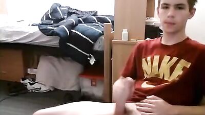Teenage Boner Webcam Cumshot!