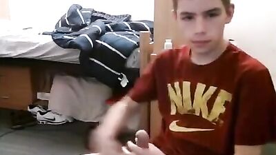 Teenage Boner Webcam Cumshot!