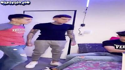Curious Teen Boys Flip-Flop Fun