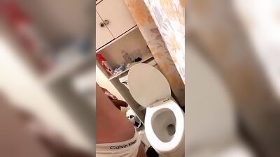 Sexy Amateur Porn: Big Dick Solo in Bathroom - Hot!