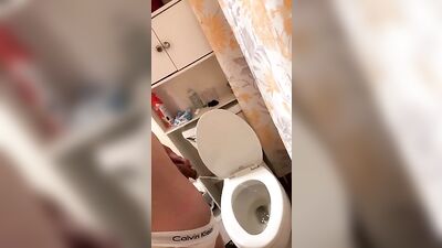 Sexy Amateur Porn: Big Dick Solo in Bathroom - Hot!