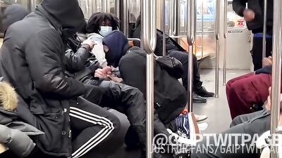 Subway Ride: The Ultimate Frat Guy Gangbang!!