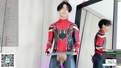 Showing his new trousers