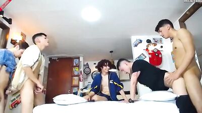 Gay Porn Foursome Group Latin Room Camboys Sex Tube Show