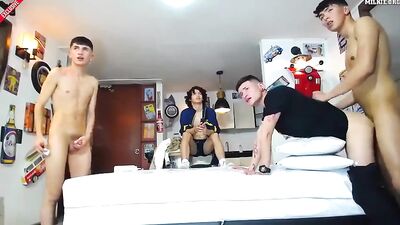 Gay Porn Foursome Group Latin Room Camboys Sex Tube Show