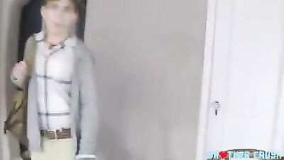 Cutie with necklace gets fucked - A hot and steamy father-son action!