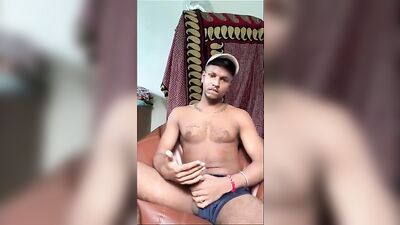 Gay Porn Indian Twink Plays with Balloon